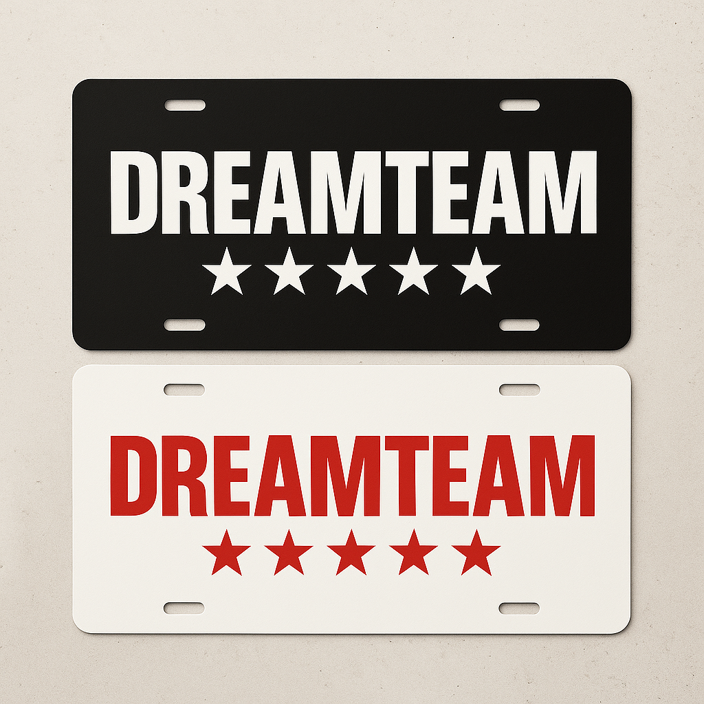 Dreamteam Custom License Plate