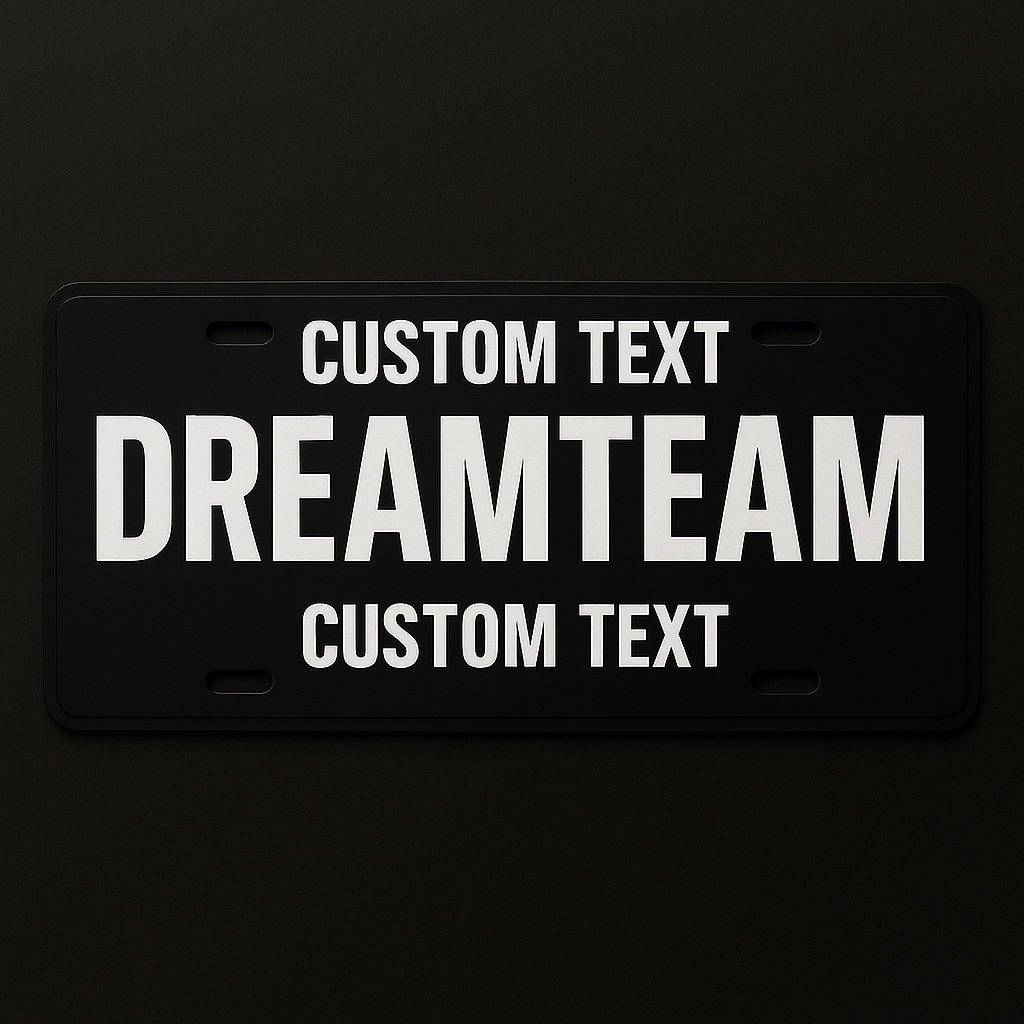 Dreamteam Custom License Plate