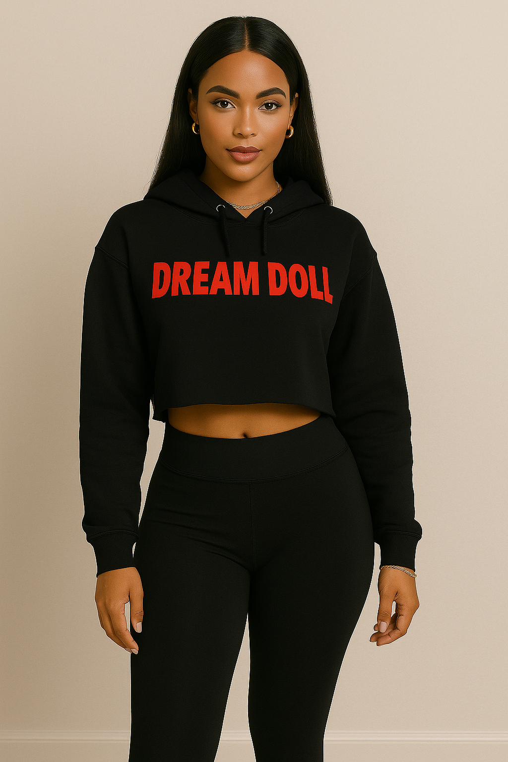 Dream Doll Crop Hoodie – Black or White